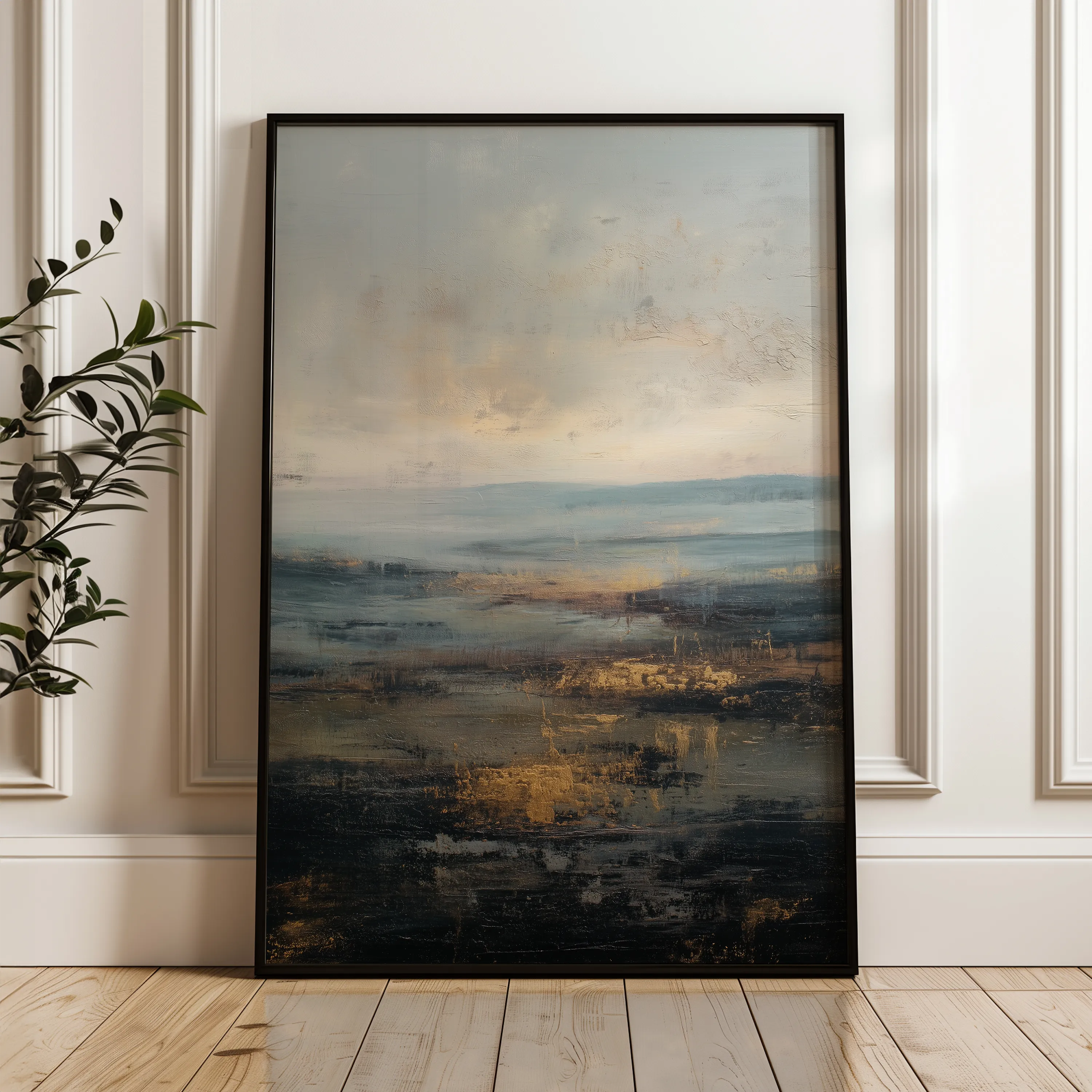 Abstract 1746 Canvas Art 60 x 40 cm / Black