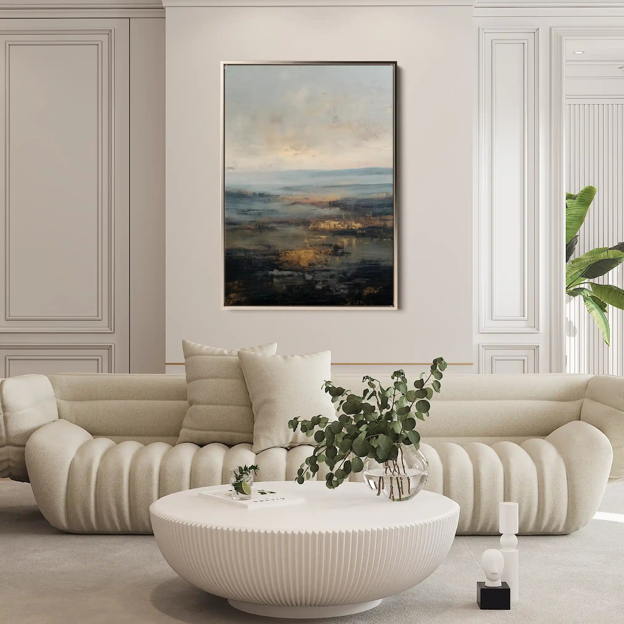 Abstract 1746 Canvas Art 60 x 40 cm / Black