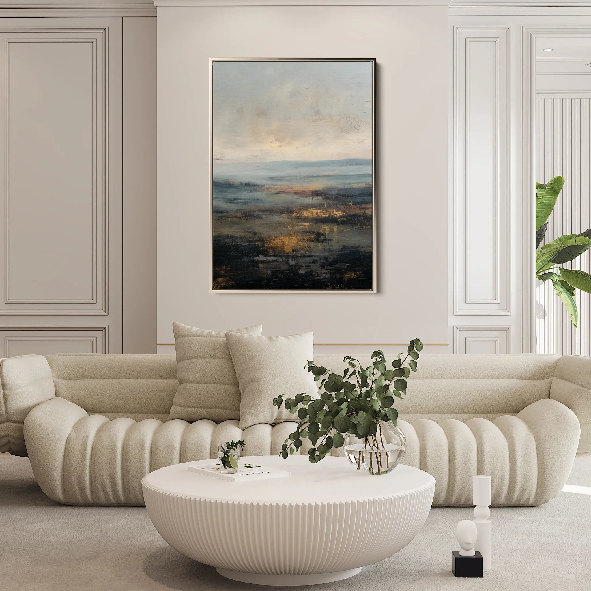 Abstract 1746 Canvas Art 60 x 40 cm / Black