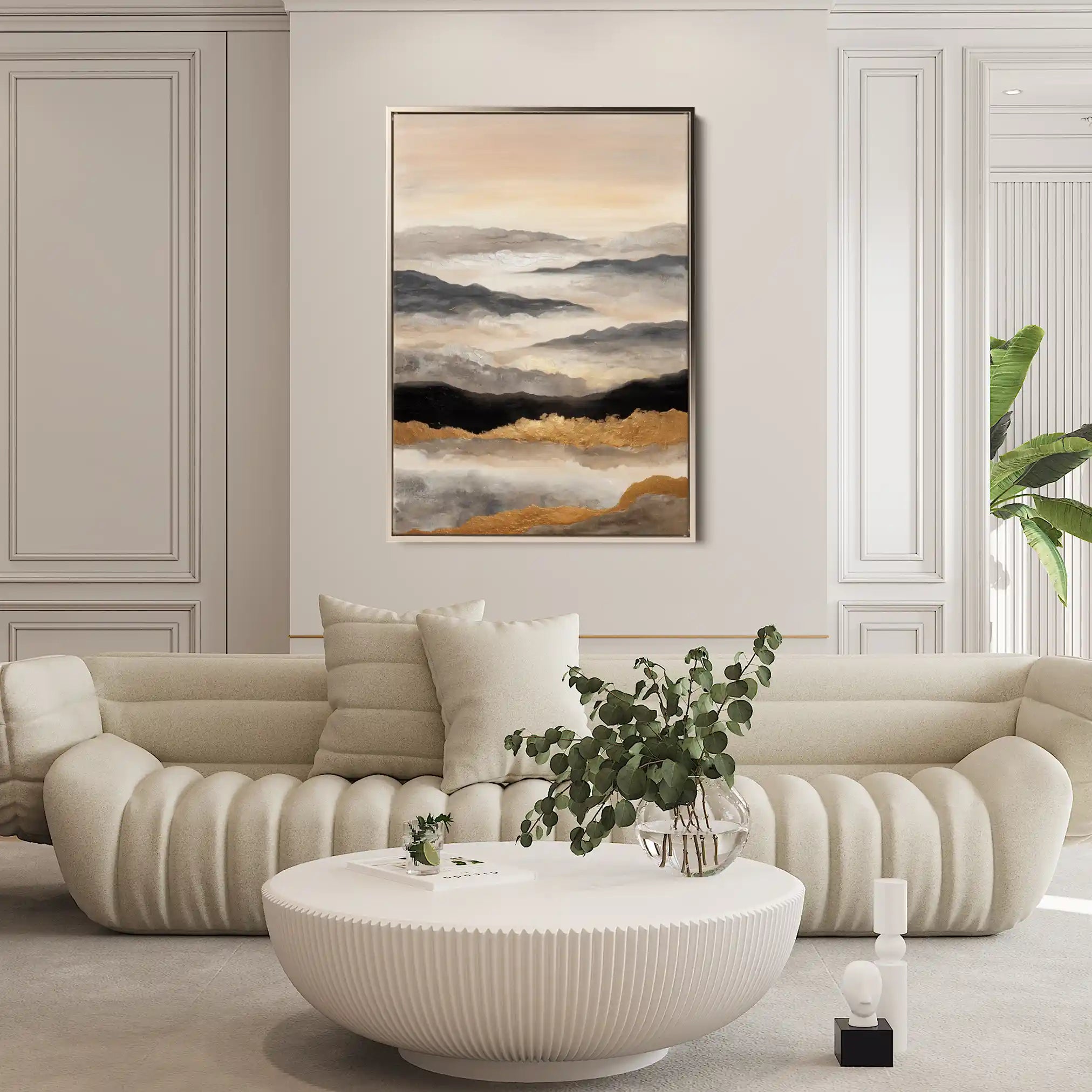 Abstract 1747 Canvas Art 60 x 40 cm / Black