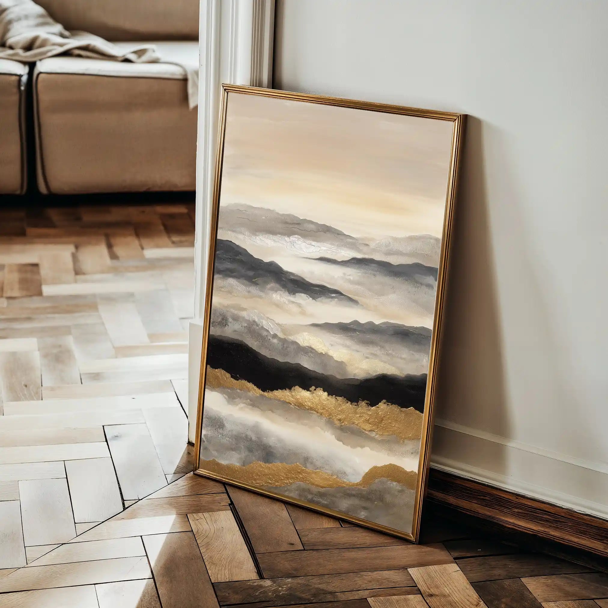 Abstract 1747 Canvas Art 60 x 40 cm / Black