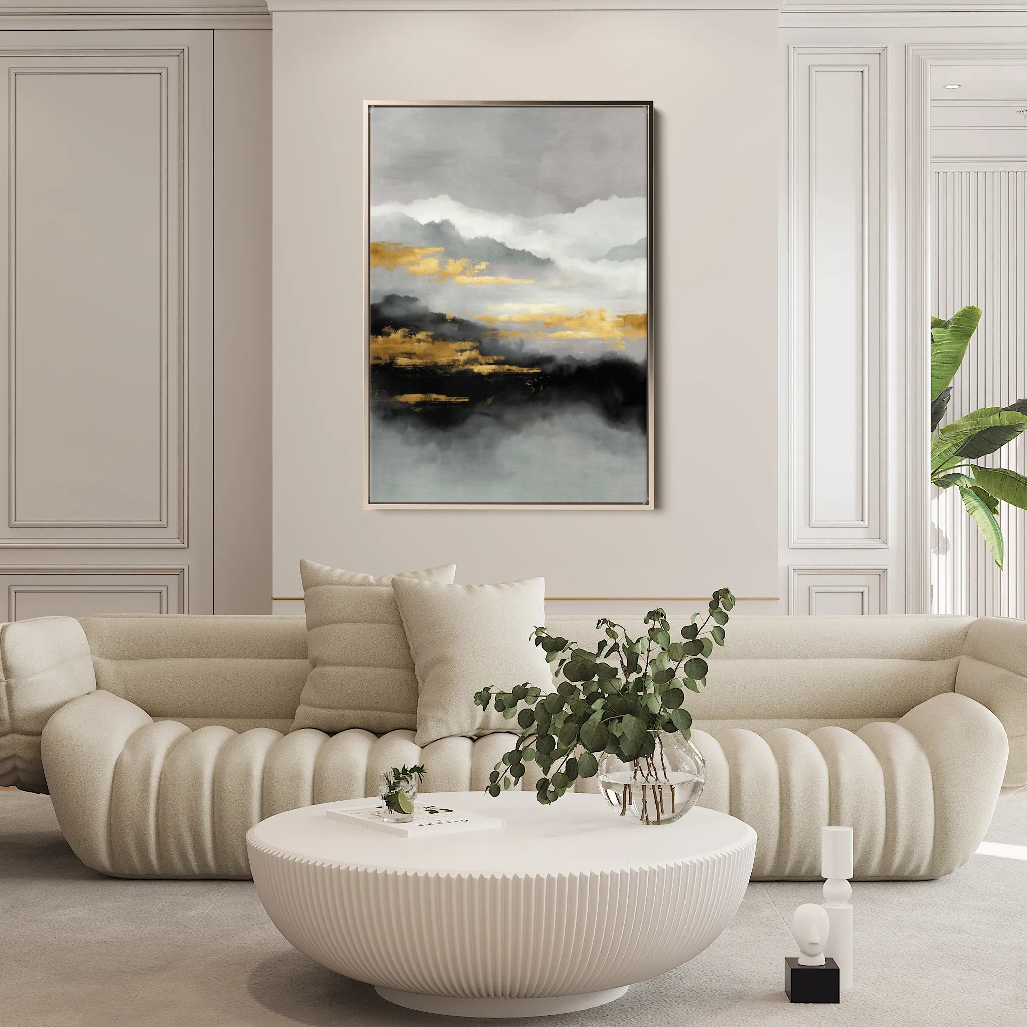 Abstract 1748 Canvas Art 60 x 40 cm / Black