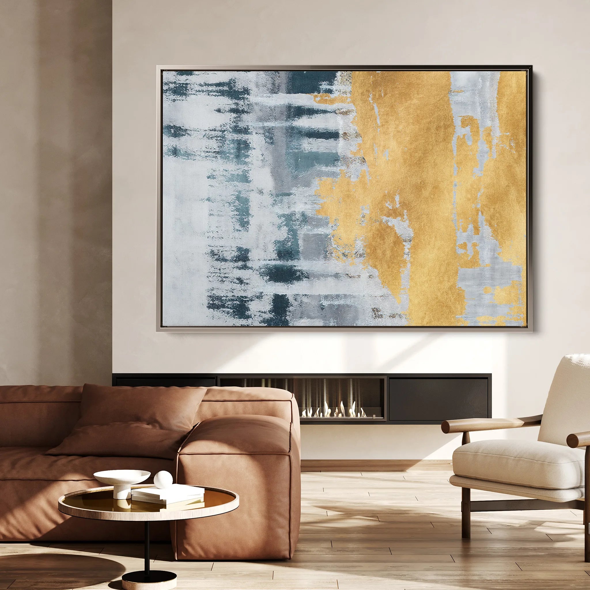 Abstract 175 Canvas Art 60 x 40 cm / Black