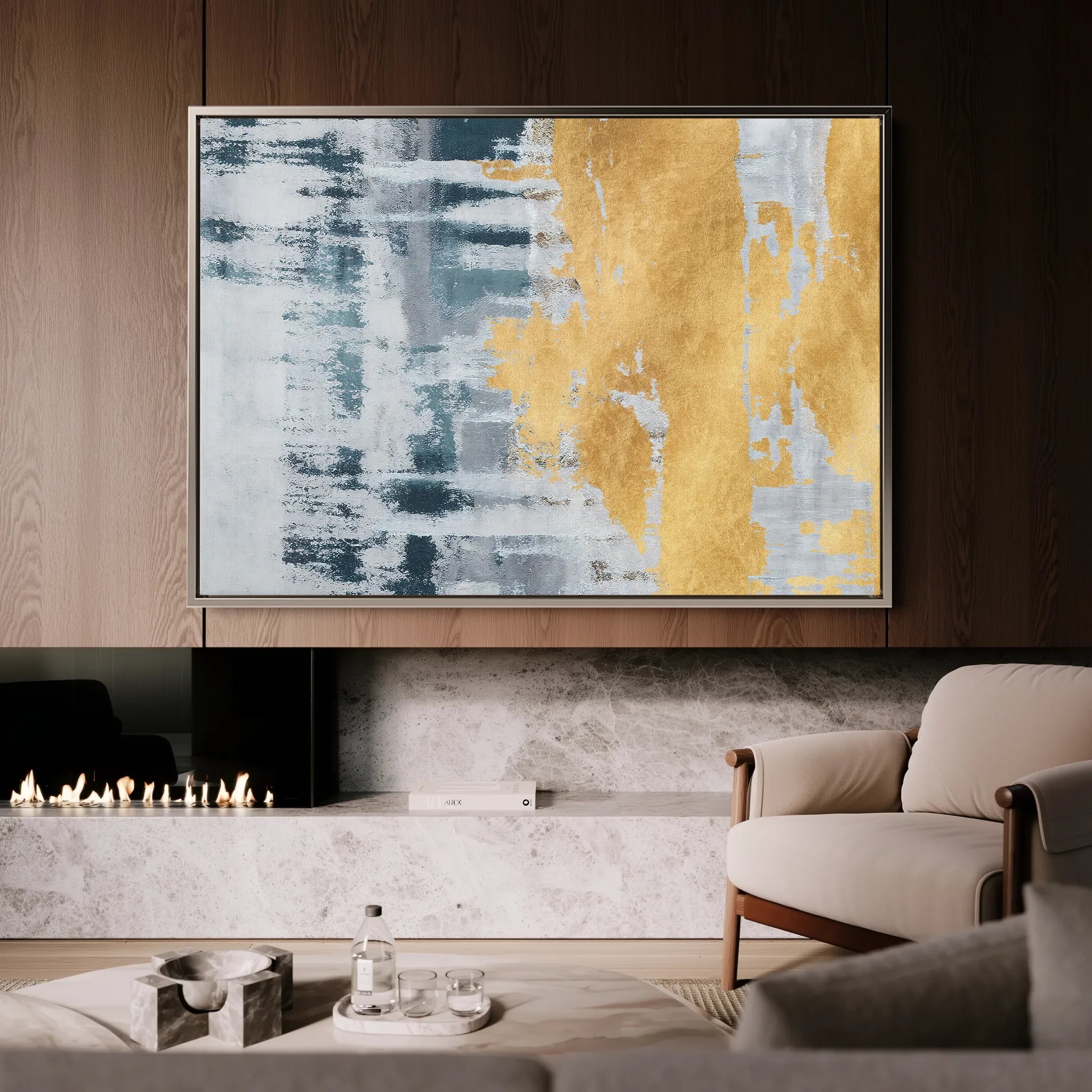 Abstract 175 Canvas Art 60 x 40 cm / Black