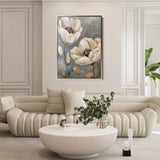 Floral 175 Canvas Art 60 x 40 cm / Black