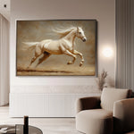 Horses 175 Canvas Art 60 x 40 cm / Black