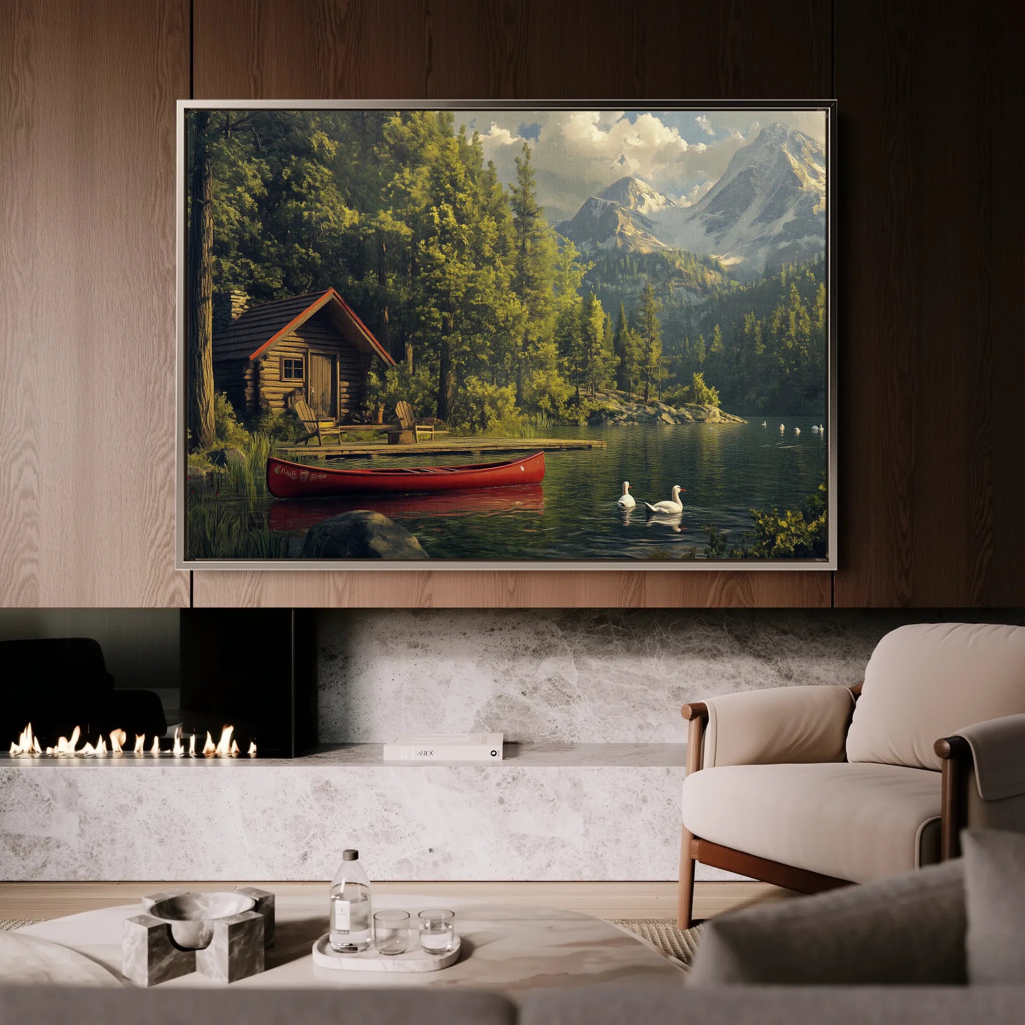Landscape 175 Canvas Art 60 x 40 cm / Black