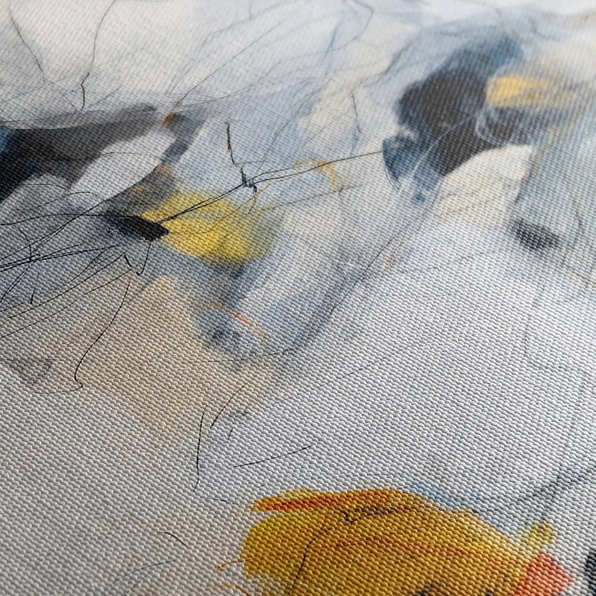 Abstract 1750 Canvas Art 60 x 40 cm / Black