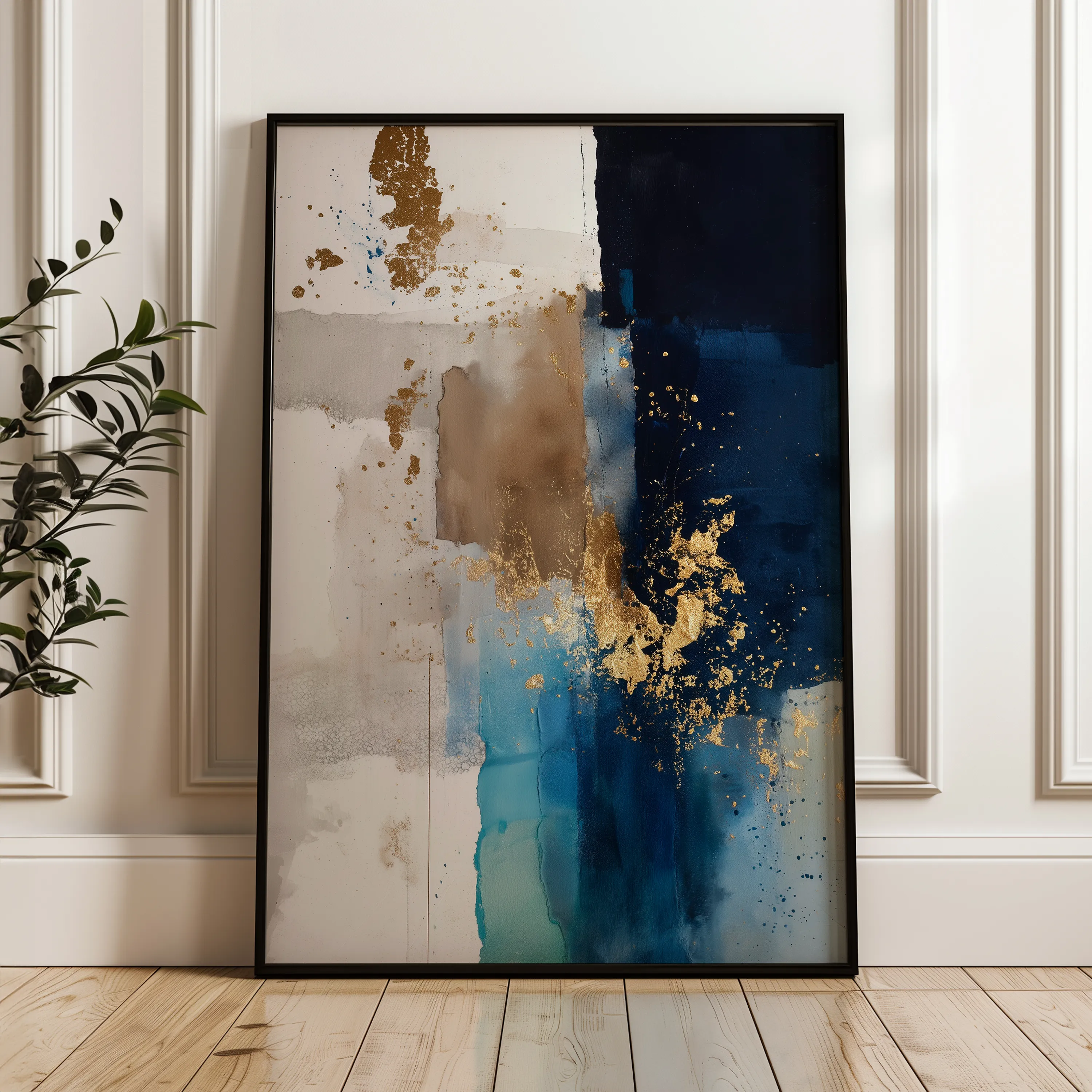 Abstract 1751 Canvas Art 60 x 40 cm / Black