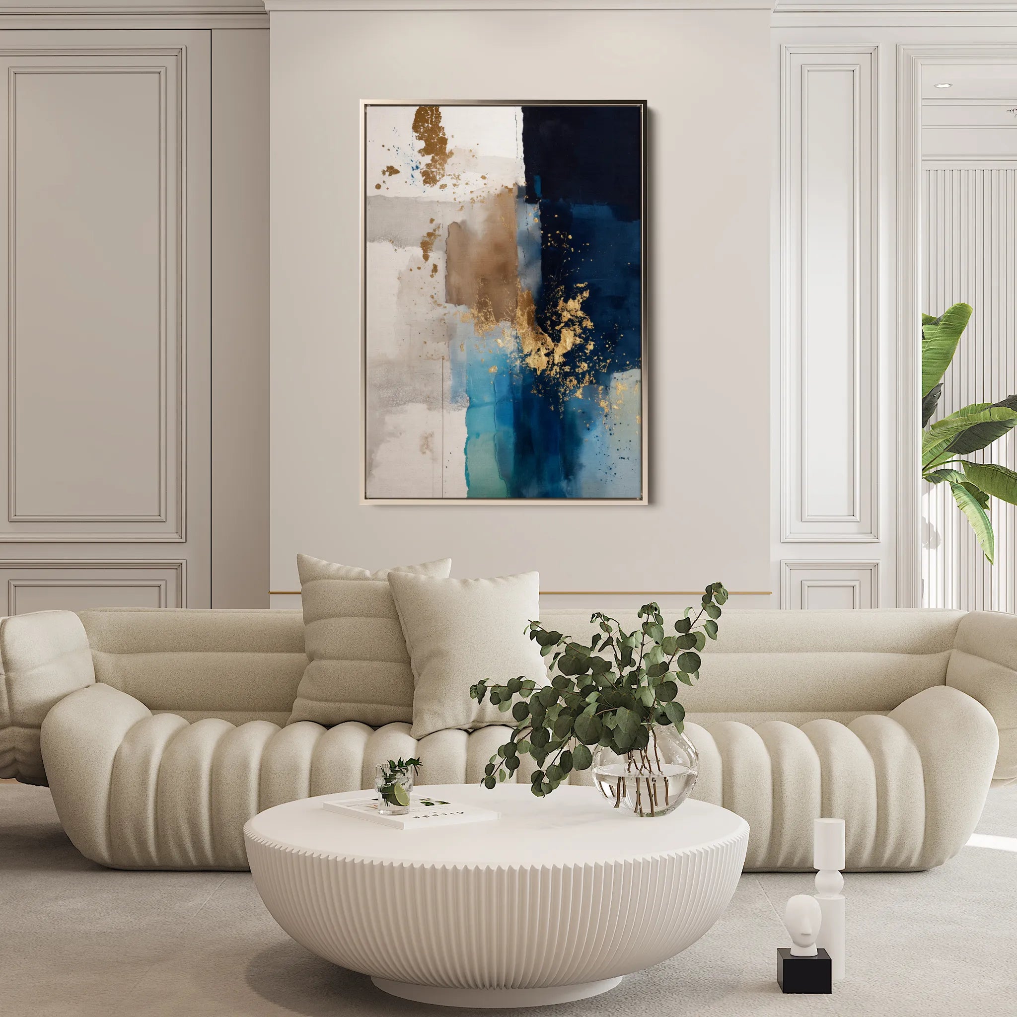 Abstract 1751 Canvas Art 60 x 40 cm / Black
