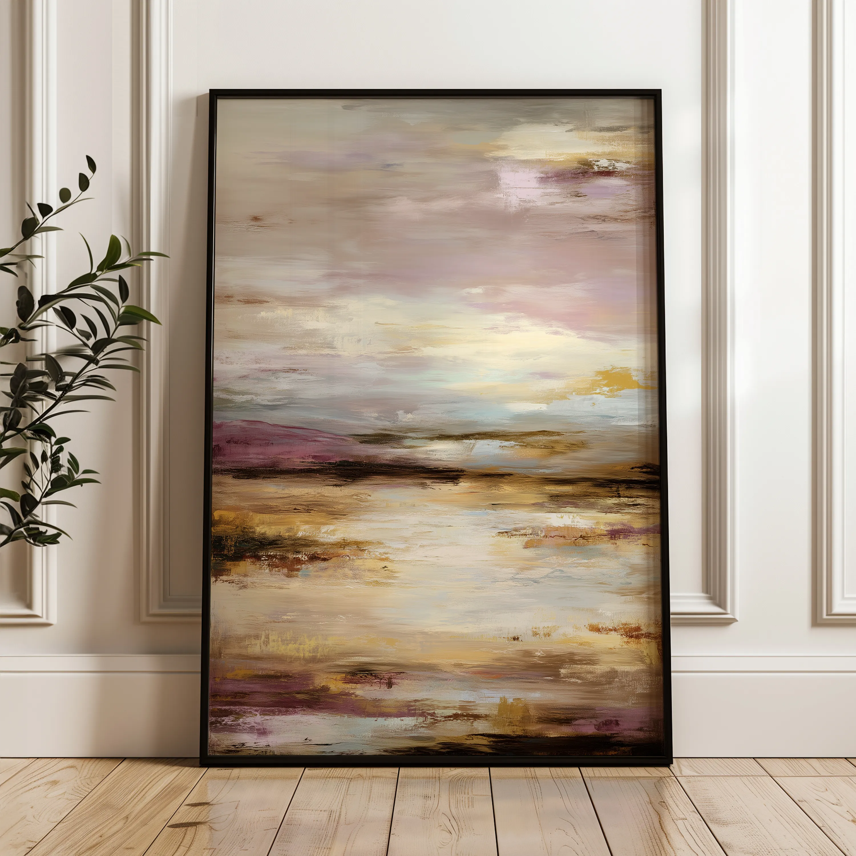 Abstract 1752 Canvas Art 60 x 40 cm / Black