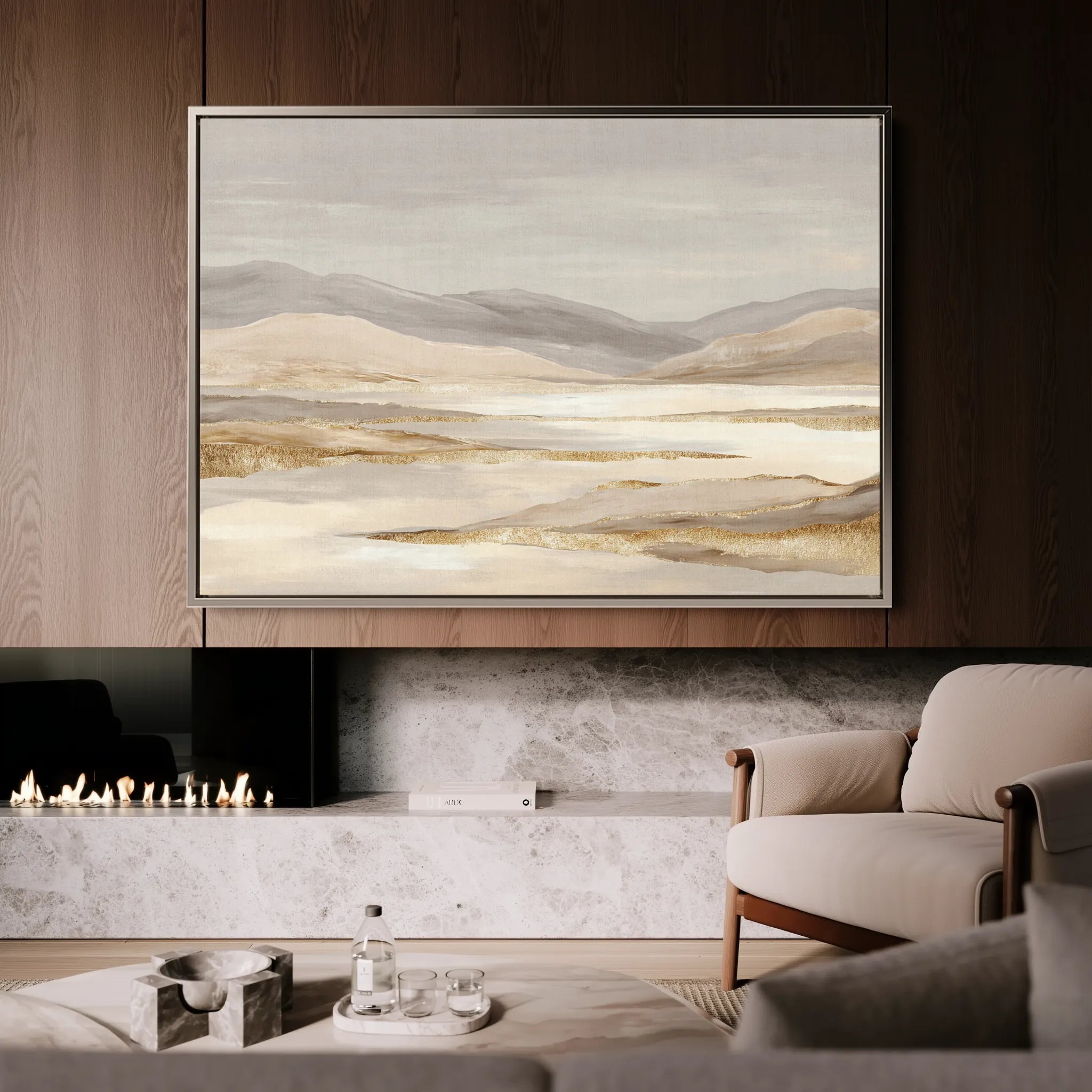 Abstract 1753 Canvas Art 60 x 40 cm / Black