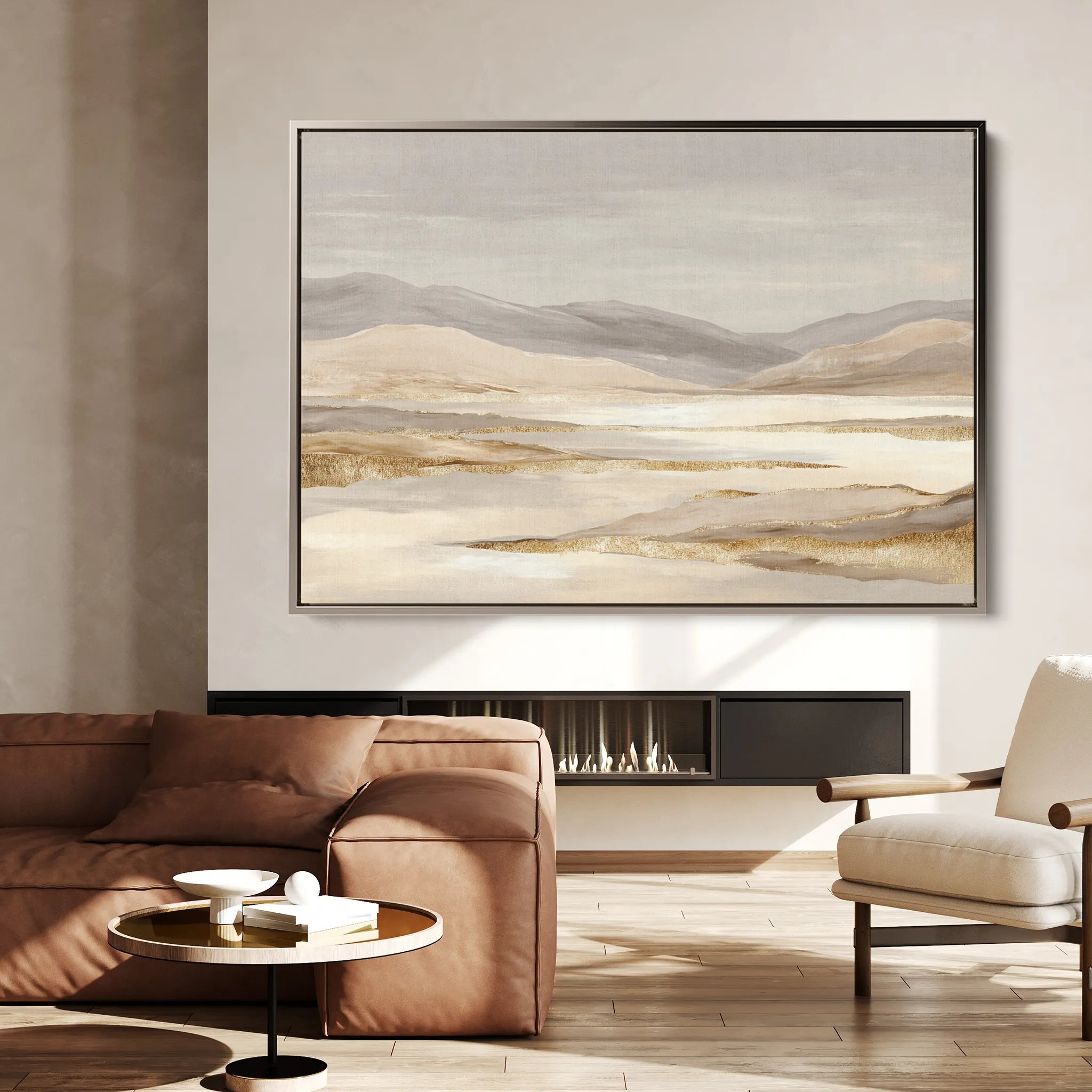 Abstract 1753 Canvas Art 60 x 40 cm / Black
