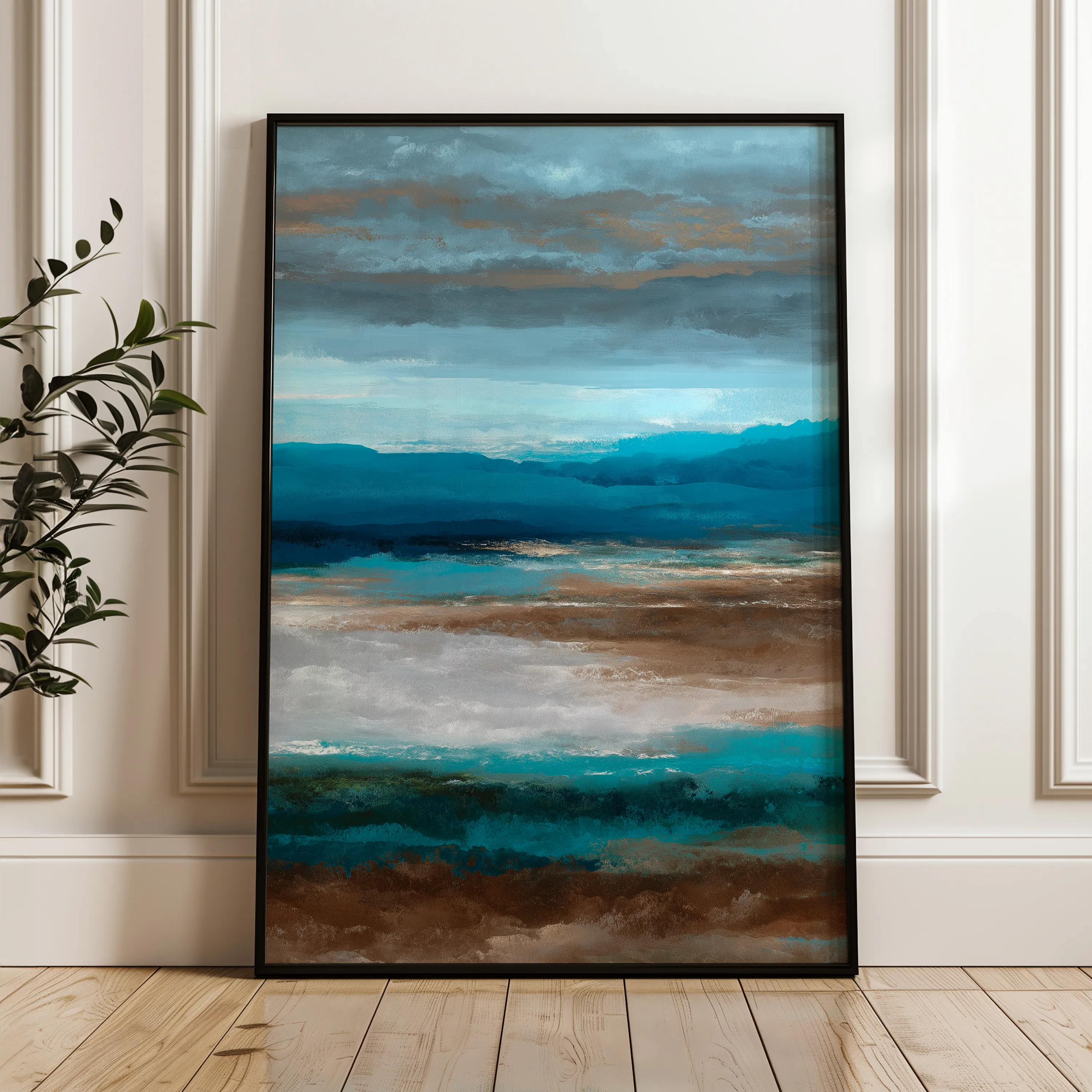 Abstract 1754 Canvas Art 60 x 40 cm / Black