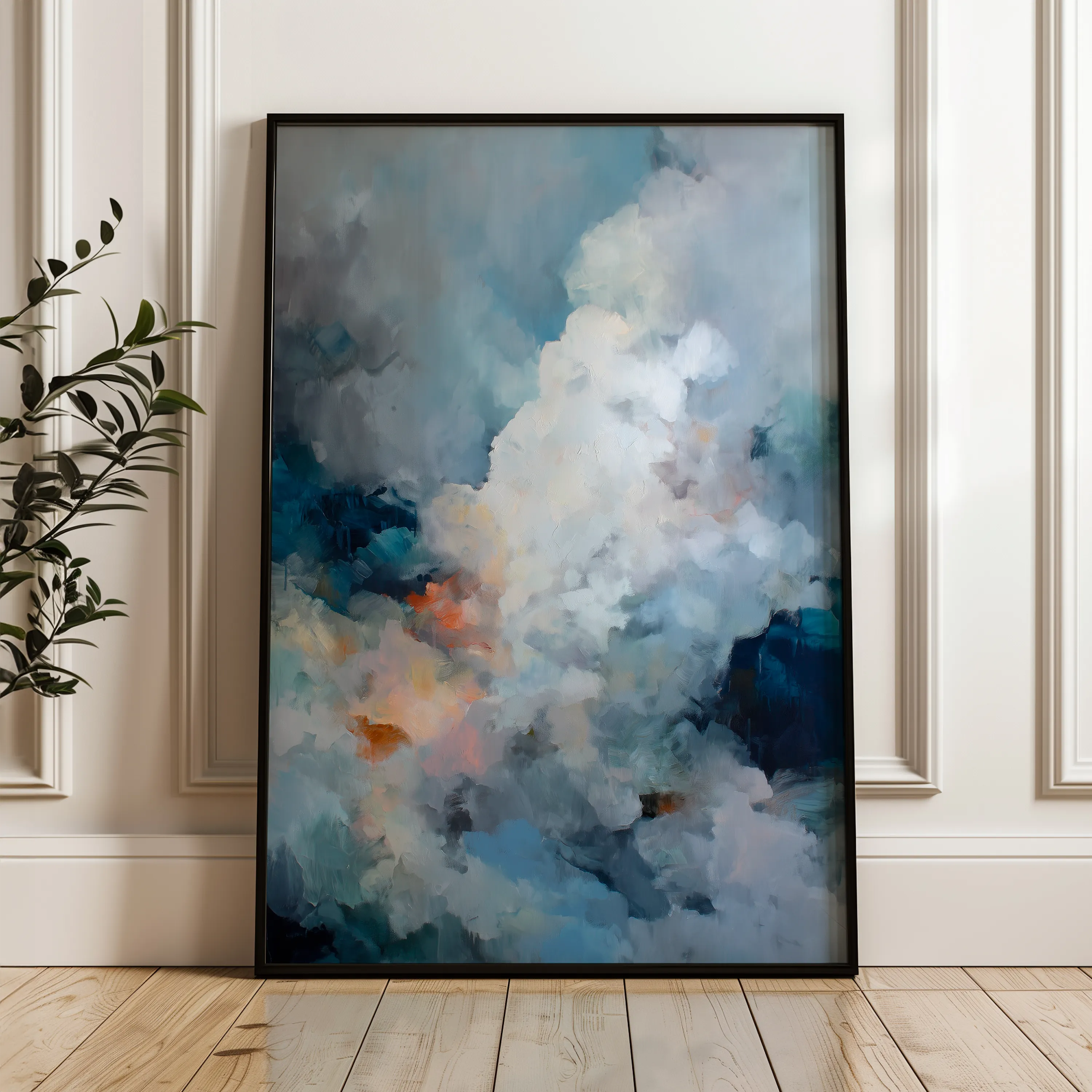 Abstract 1758 Canvas Art 60 x 40 cm / Black