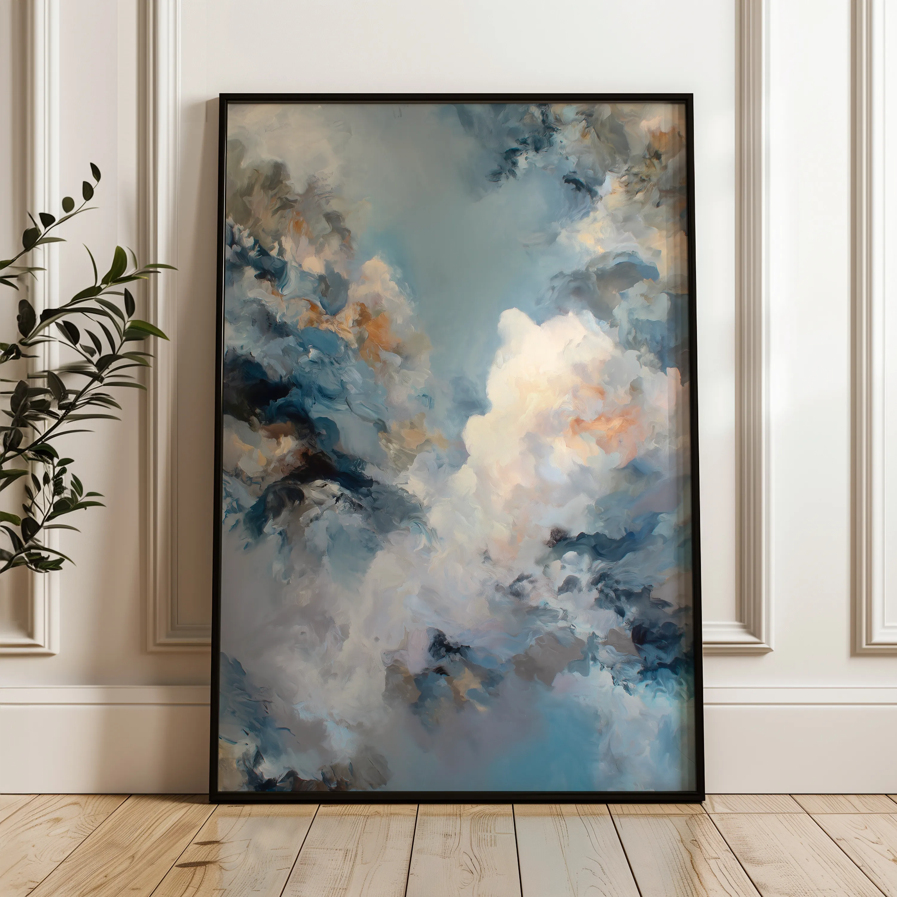 Abstract 1759 Canvas Art 60 x 40 cm / Black
