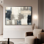 Abstract 176 Canvas Art 60 x 40 cm / Black