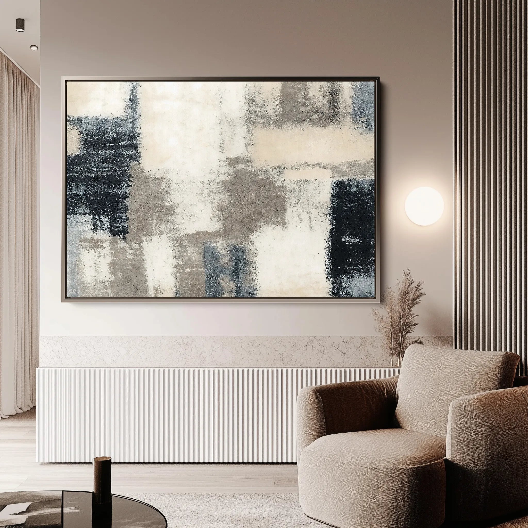 Abstract 176 Canvas Art 60 x 40 cm / Black
