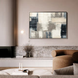 Abstract 176 Canvas Art 60 x 40 cm / Black