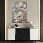 Floral 176 Canvas Art 60 x 40 cm / Black