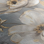 Floral 176 Canvas Art 60 x 40 cm / Black