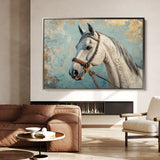 Horses 176 Canvas Art 60 x 40 cm / Black
