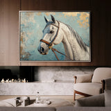 Horses 176 Canvas Art 60 x 40 cm / Black