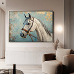 Horses 176 Canvas Art 60 x 40 cm / Black