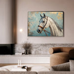 Horses 176 Canvas Art 60 x 40 cm / Black