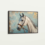 Horses 176 Canvas Art 60 x 40 cm / Black