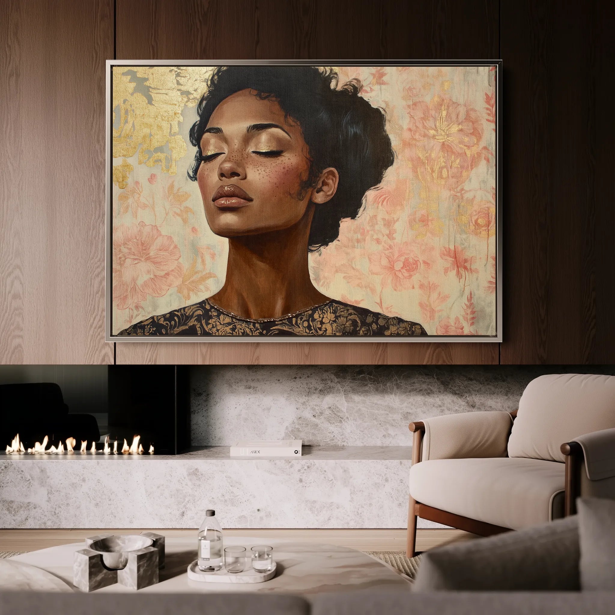 Portrait 176 Canvas Art 60 x 40 cm / Black