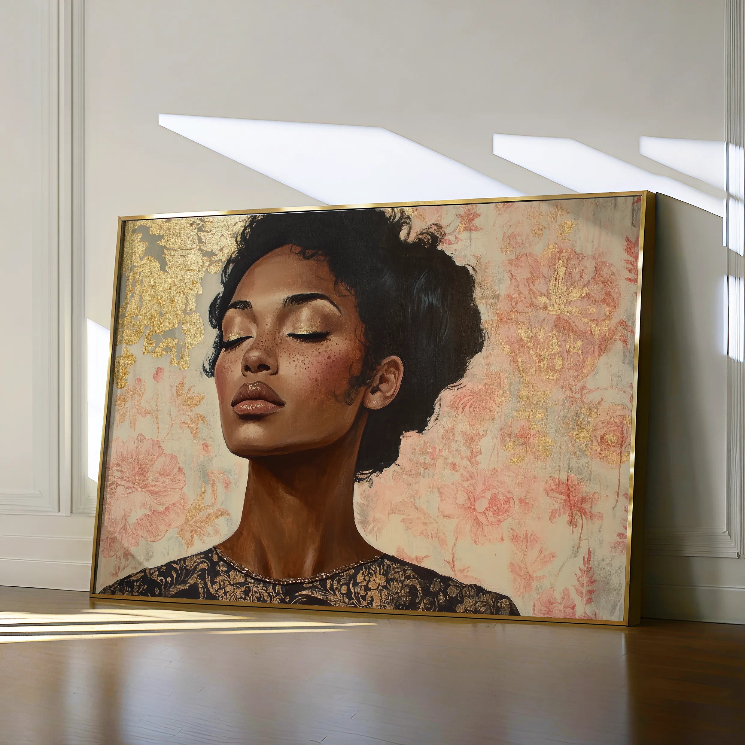 Portrait 176 Canvas Art 60 x 40 cm / Black