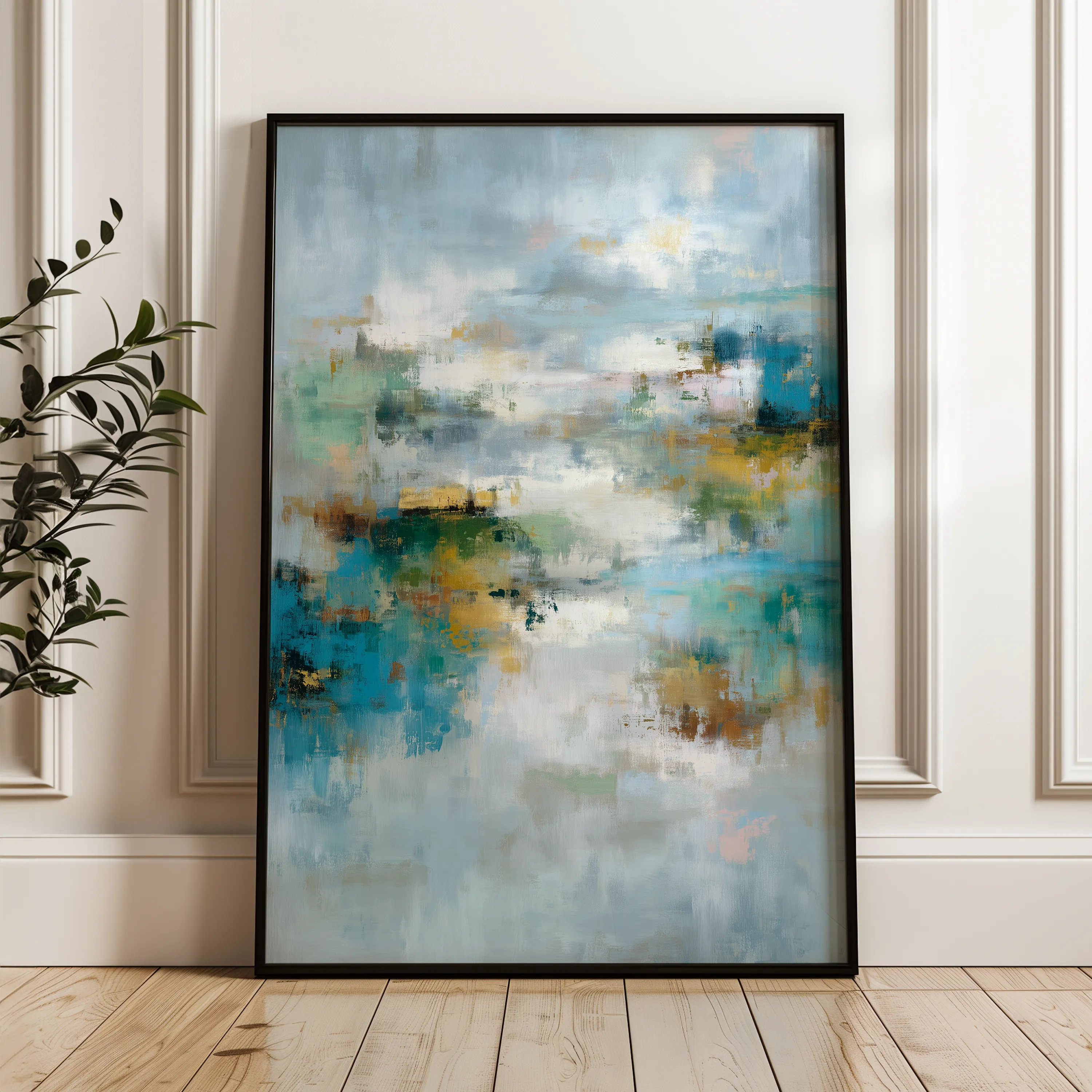 Abstract 1760 Canvas Art 60 x 40 cm / Black