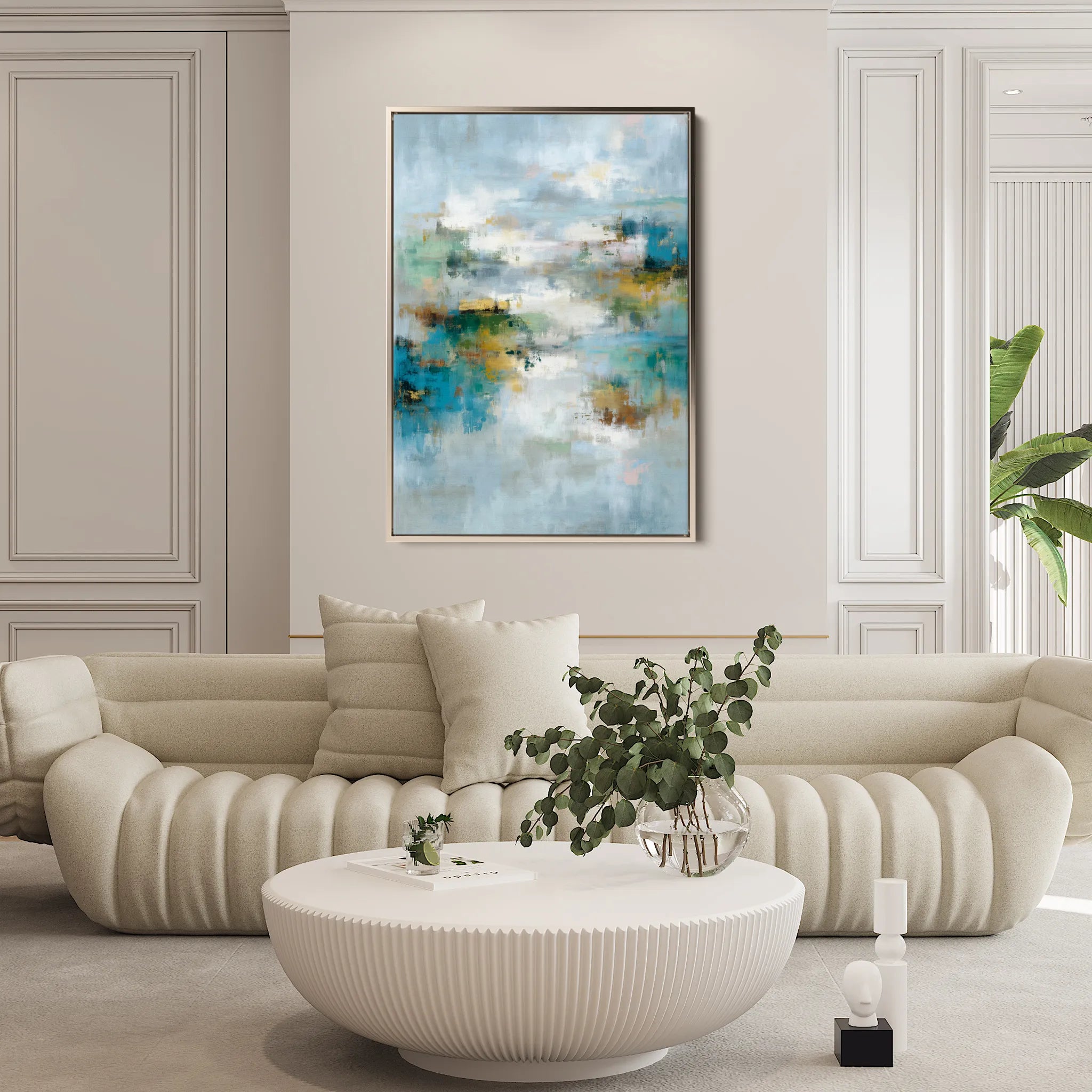 Abstract 1760 Canvas Art 60 x 40 cm / Black