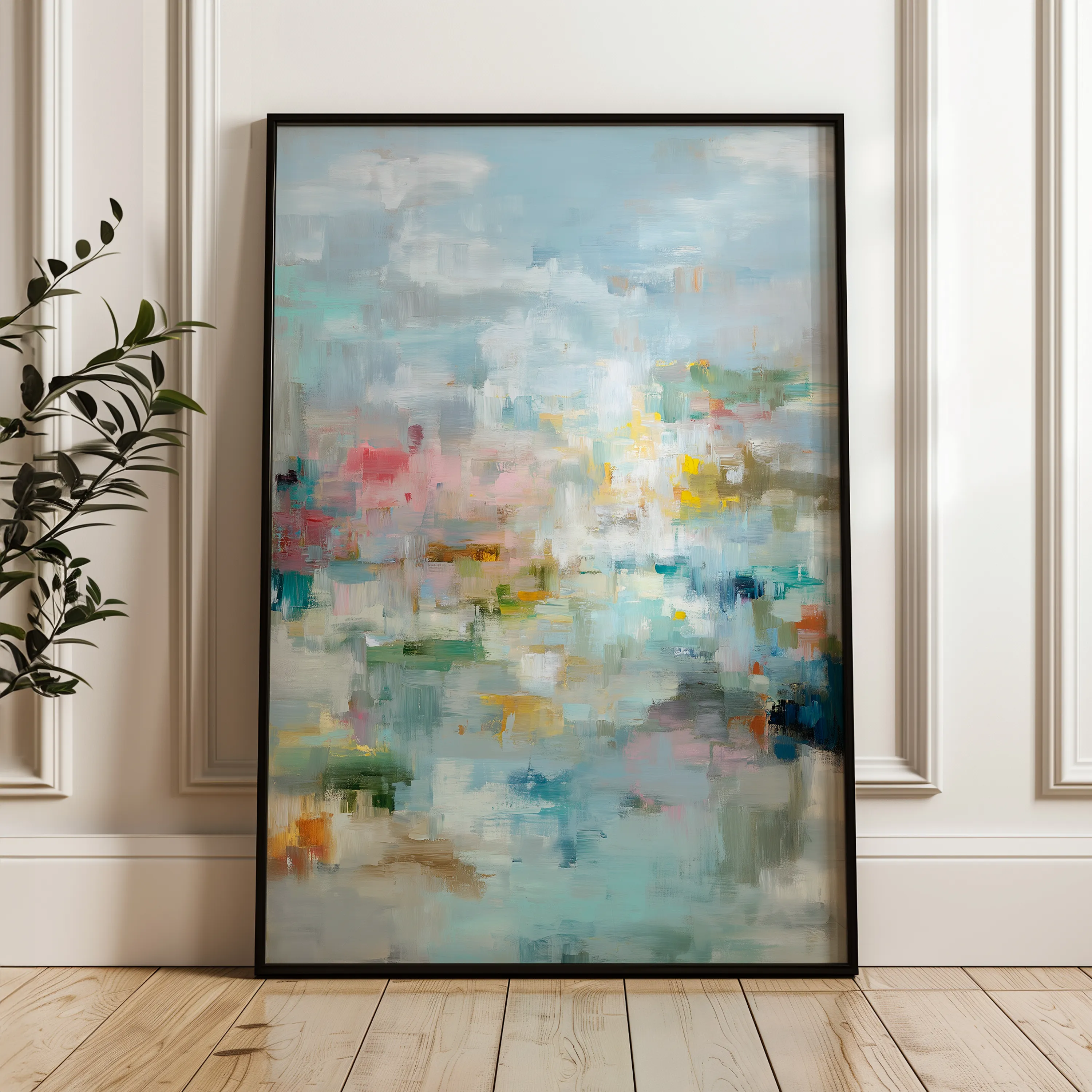 Abstract 1761 Canvas Art 60 x 40 cm / Black