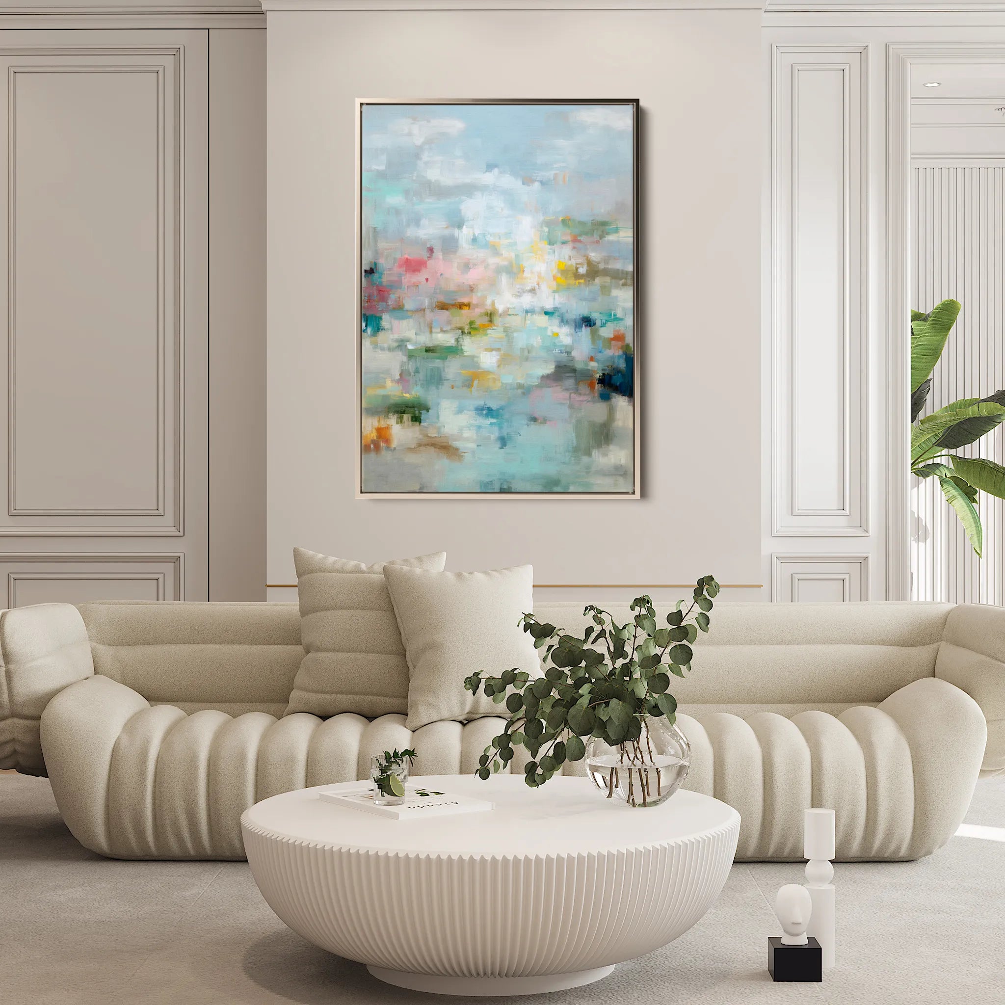 Abstract 1761 Canvas Art 60 x 40 cm / Black