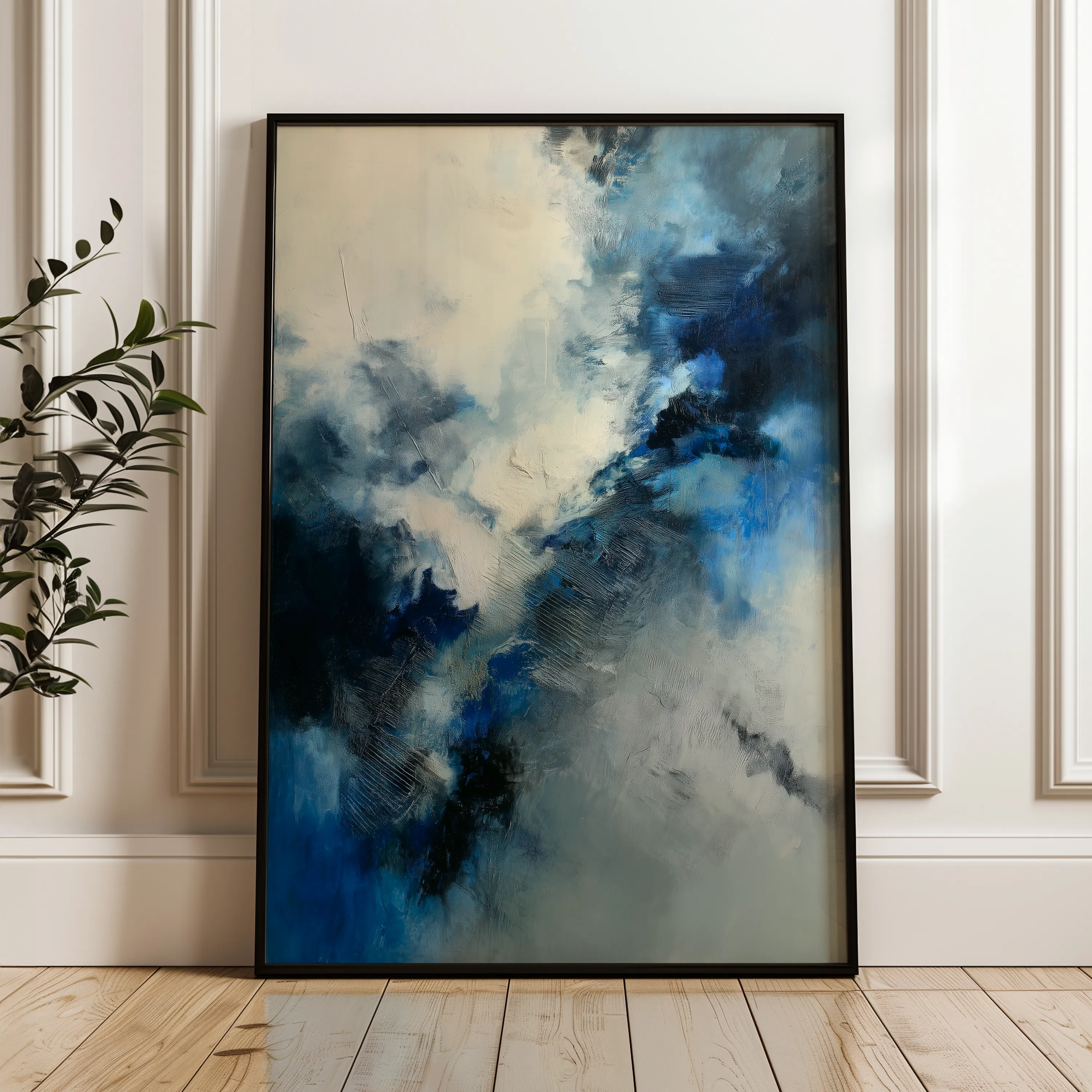 Abstract 1763 Canvas Art 60 x 40 cm / Black