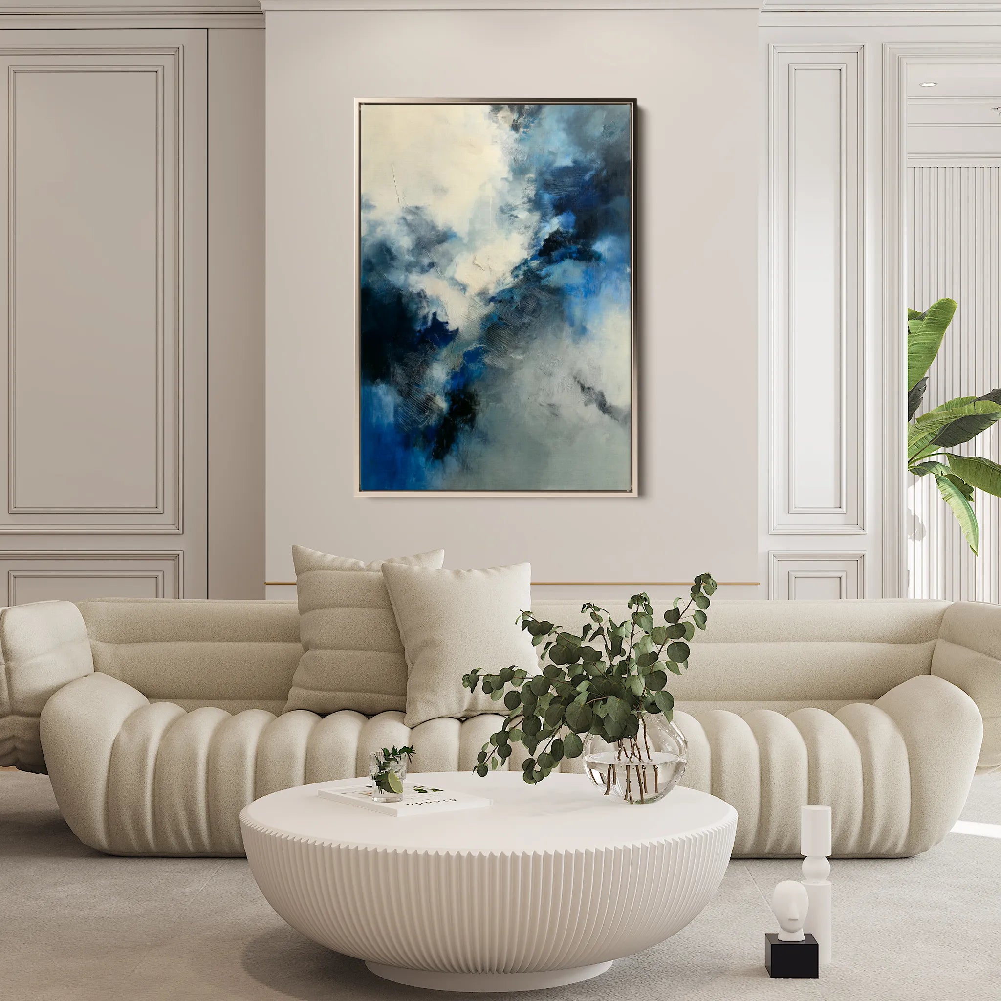 Abstract 1763 Canvas Art 60 x 40 cm / Black