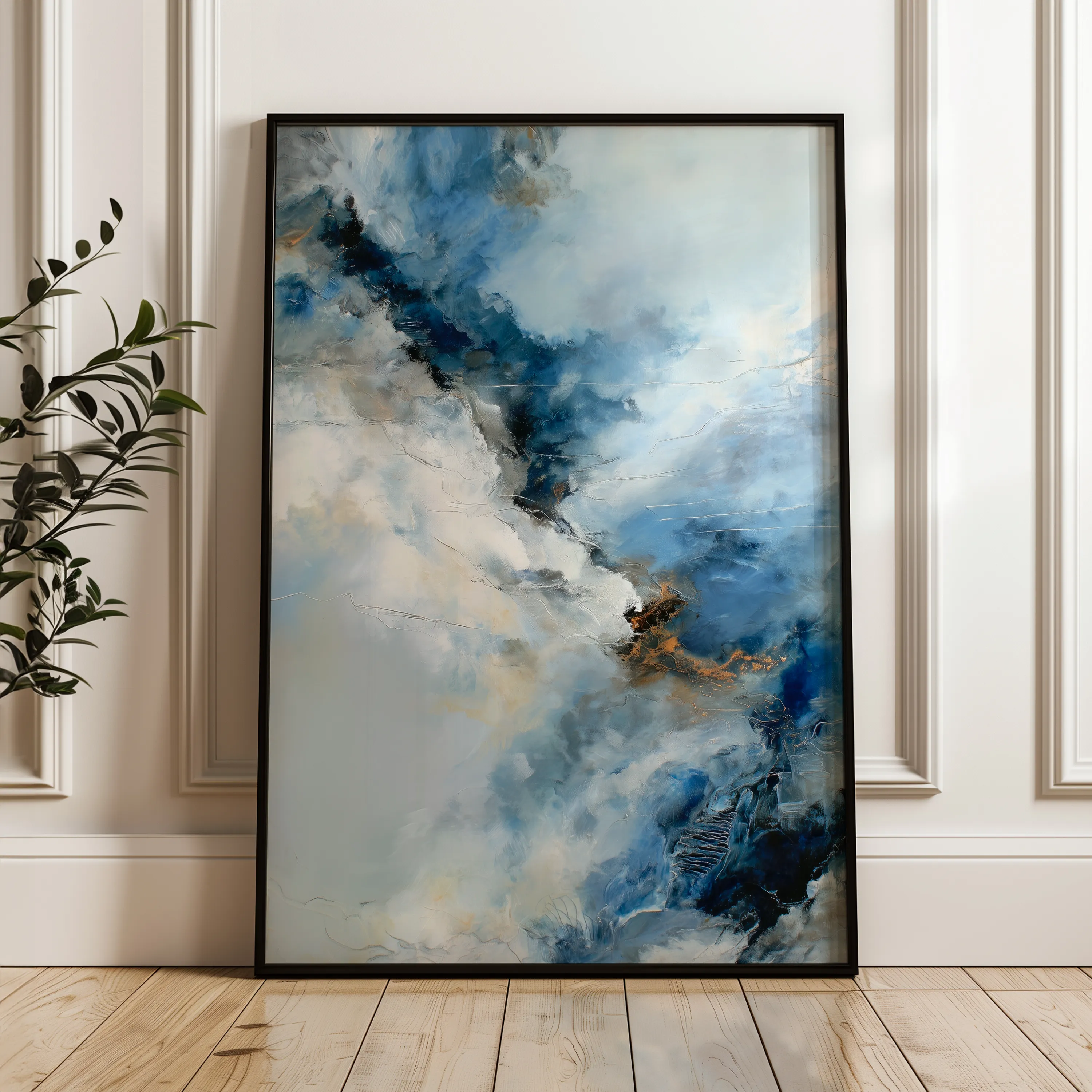 Abstract 1764 Canvas Art 60 x 40 cm / Black