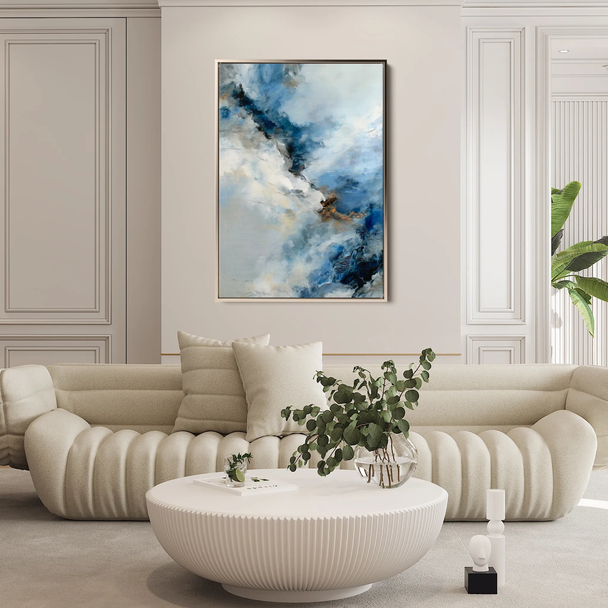 Abstract 1764 Canvas Art 60 x 40 cm / Black