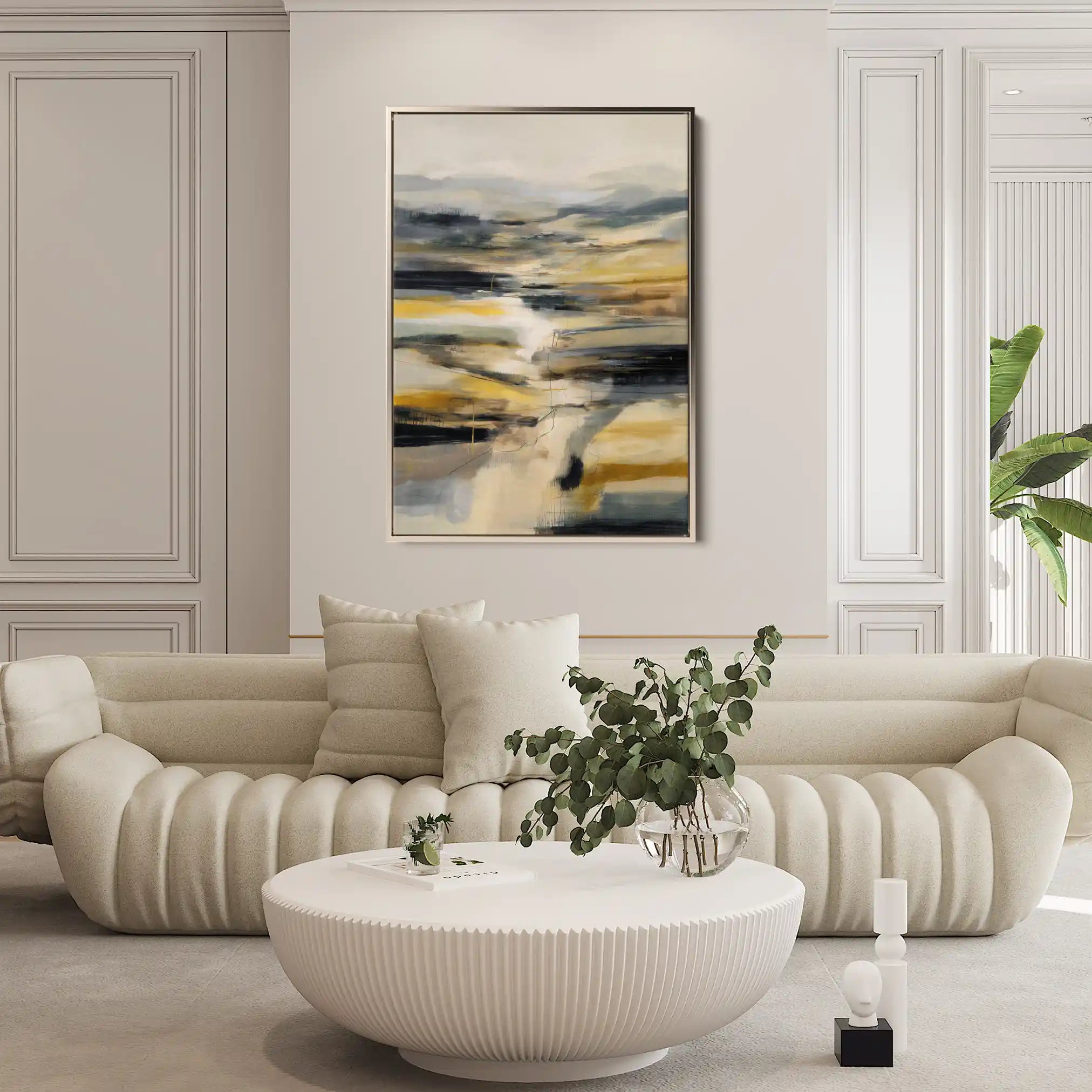 Abstract 1766 Canvas Art 60 x 40 cm / Black