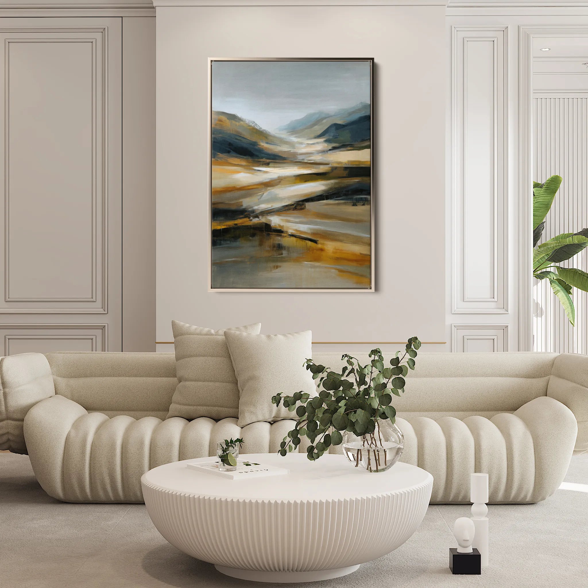 Abstract 1767 Canvas Art 60 x 40 cm / Black