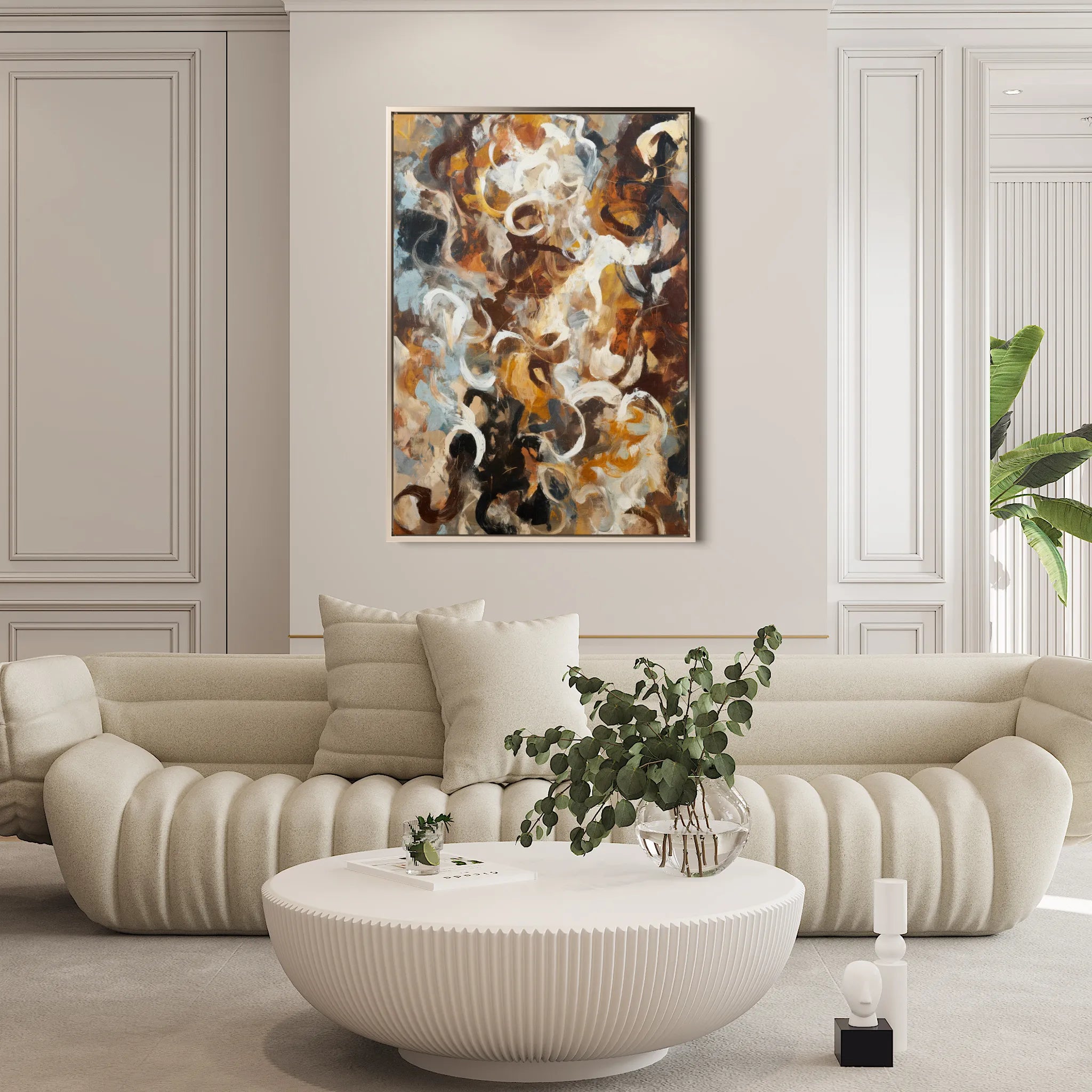 Abstract 1768 Canvas Art 60 x 40 cm / Black