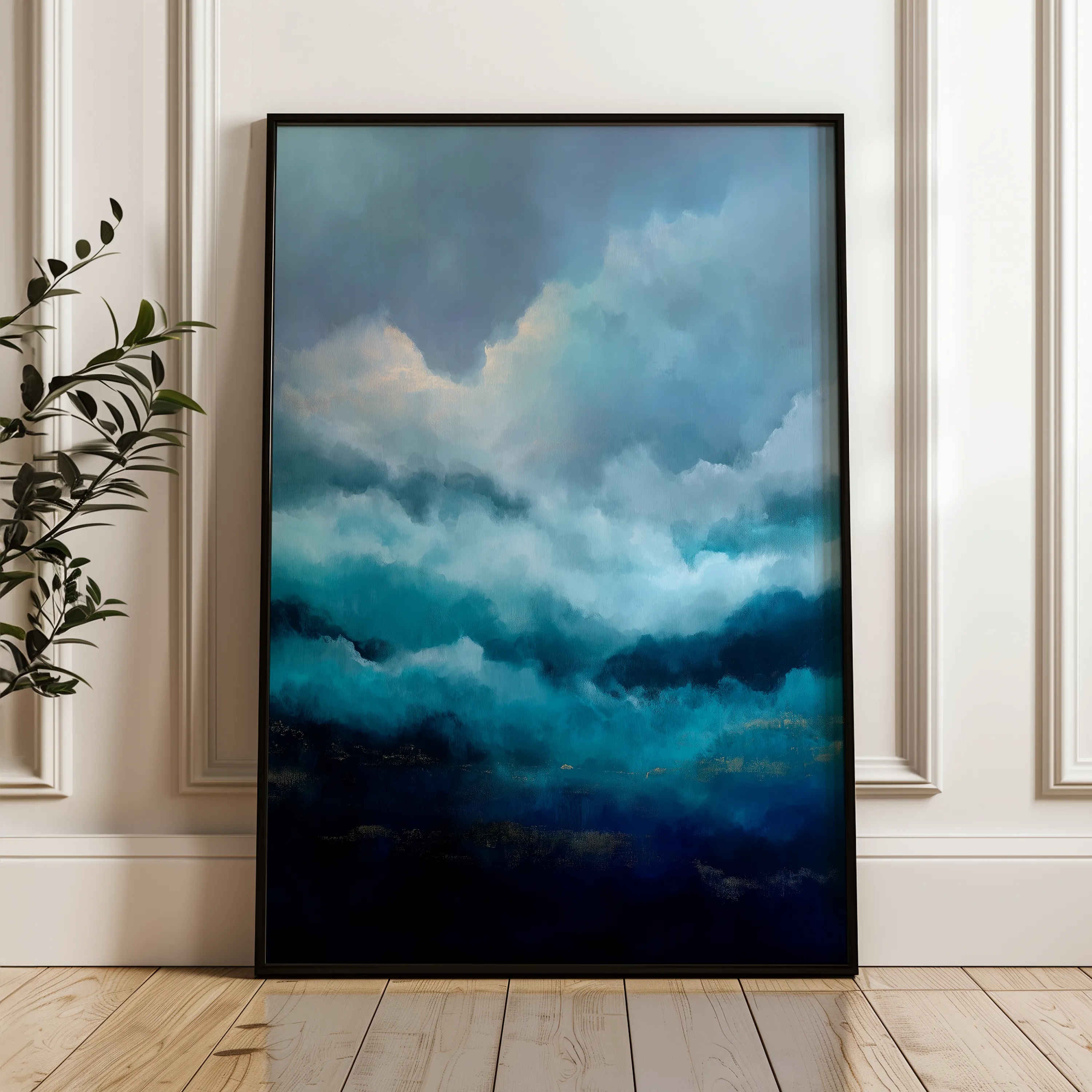 Abstract 1769 Canvas Art 60 x 40 cm / Black