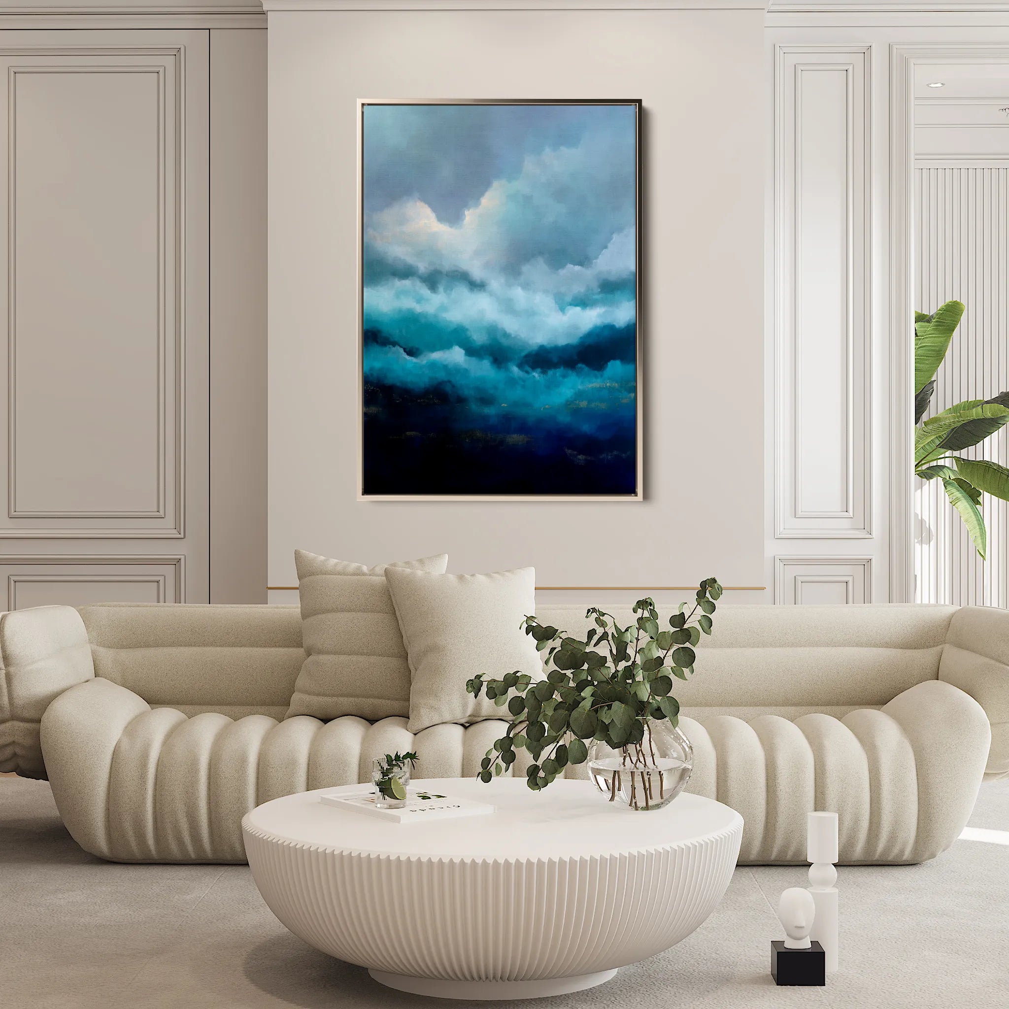 Abstract 1769 Canvas Art 60 x 40 cm / Black