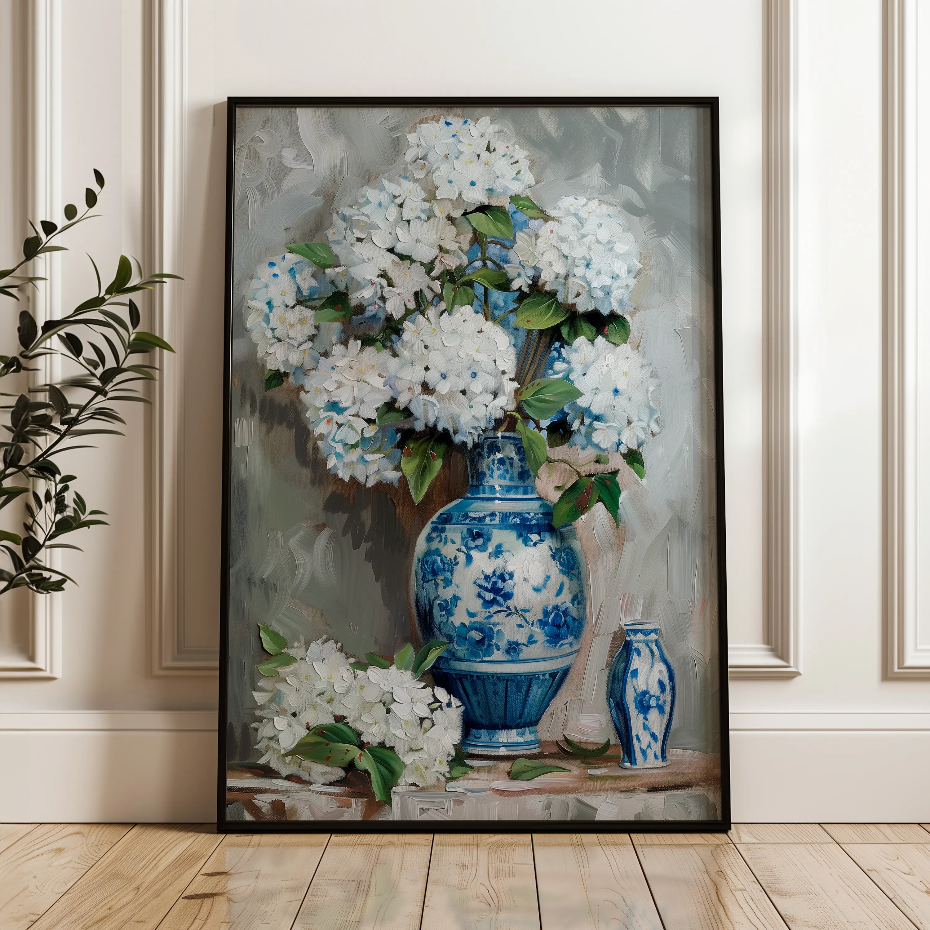 Floral 177 Canvas Art 60 x 40 cm / Black