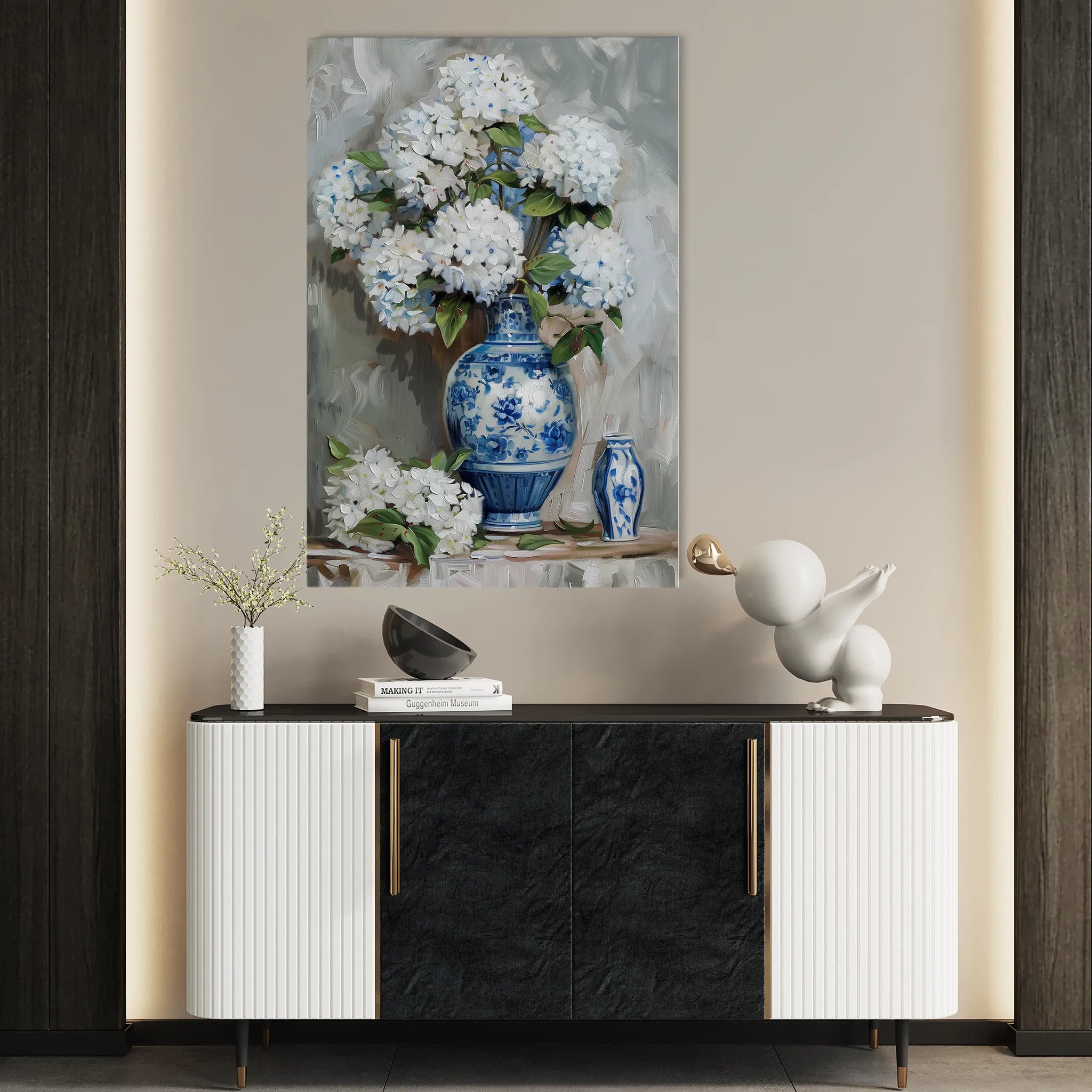 Floral 177 Canvas Art 60 x 40 cm / Black