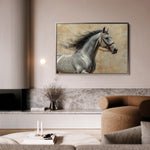 Horses 177 Canvas Art 60 x 40 cm / Black