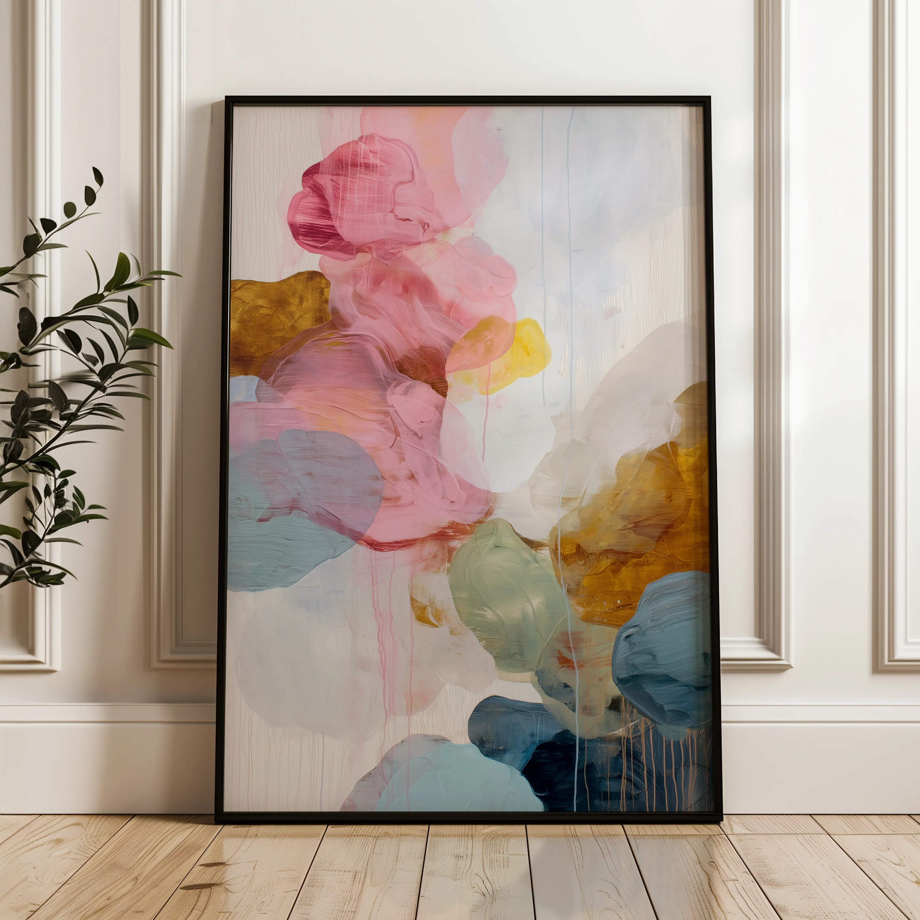Abstract 1771 Canvas Art 60 x 40 cm / Black