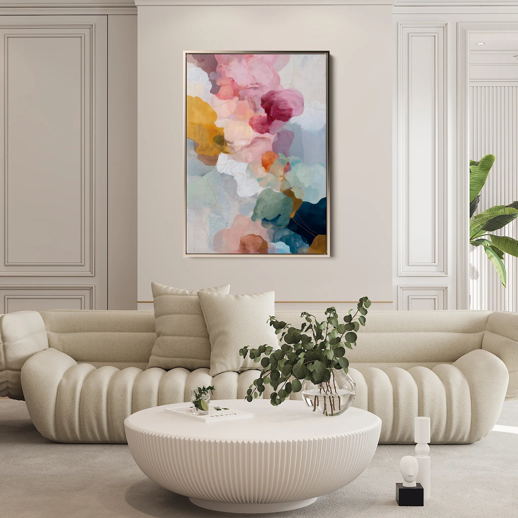 Abstract 1772 Canvas Art 60 x 40 cm / Black